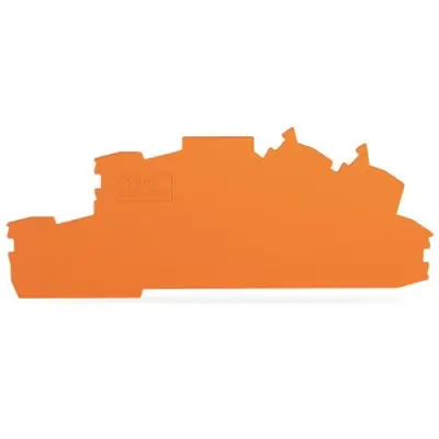 End/Intermediate plate, 0.8 mm, orange for terminal block, 2203-6692 - 1