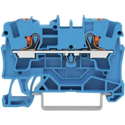 2-wire feed-through terminal, spring-clamp connection, 0.5-6.0 mm², 1 pole, 32 A, 8 kV, blue, 2204-1204
