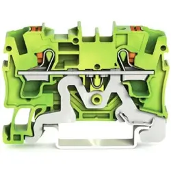 2-wire protective earth terminal, spring-clamp connection, 0.5-6.0 mm², 1 pole, yellow/green, 2204-1207