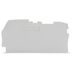 End/Intermediate plate, 0.8 mm, gray for terminal block, 2102-1291
