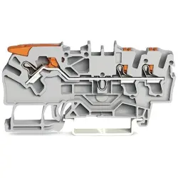3-wire feed-through terminal, spring-clamp connection, 0.25-4.0 mm², 1 pole, 24 A, 8 kV, black, 2102-5305