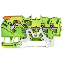 3-wire protective earth terminal, spring-clamp connection, 0.25-4.0 mm², 1 pole, yellow/green, 2102-5307