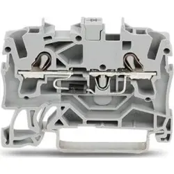 2-conductor component terminal block, push-in connection, 0.25-4.0 mm², 1 pole, 4 kV, gray, 2002-1211/1000-619