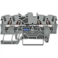 4 conductor component terminal with resistor 1K8, push-in connection, 0.25-4.0 mm², 1 pole, 4 kV, gray, 2002-1411/1000-523