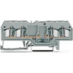 4 conductor component terminal with resistor 1K8, cage clamp, 0.08-4.0 mm², 1 pole, 4 kV, gray, 281-665/281-523