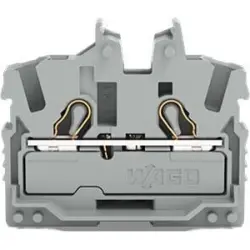 2 wire mini through terminal, push-in connection, 0.25-4.0 mm², 1 pole, 24 A, 8 kV, gray, 2052-301