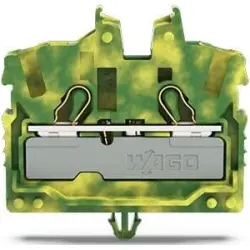 2 wire mini through terminal, push-in connection, 0.25-4.0 mm², 1 pole, 24 A, 8 kV, yellow, 2052-317