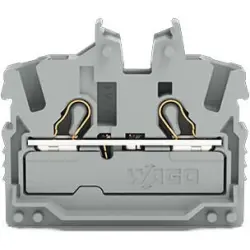 2 wire mini through terminal, push-in connection, 0.25-4.0 mm², 1 pole, 24 A, 8 kV, gray, 2052-321