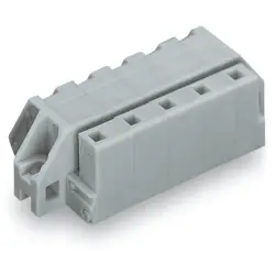Female connector, 9 pole, pitch 7.5 mm, angled, gray, 731-539/031-000