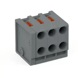 Female connector, 3 pole, pitch 3.5 mm, gray, 252-303