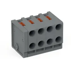 Female connector, 4 pole, pitch 3.5 mm, gray, 252-304