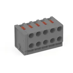 Female connector, 5 pole, pitch 3.5 mm, gray, 252-305