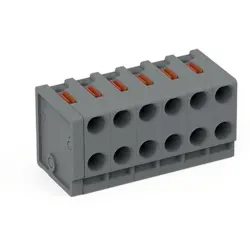 Female connector, 6 pole, pitch 3.5 mm, gray, 252-306