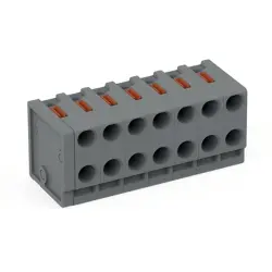 Female connector, 7 pole, pitch 3.5 mm, gray, 252-307