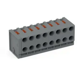 Female connector, 8 pole, pitch 3.5 mm, gray, 252-308