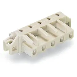 Female connector, 8 pole, pitch 7.5 mm, angled, light gray, 722-838/031-000