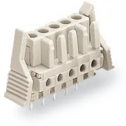 Female connector, 14 pole, pitch 5 mm, straight, light gray, 722-144/039-000