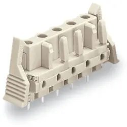Female connector, 12 pole, pitch 7.5 mm, straight, light gray, 722-742/039-000