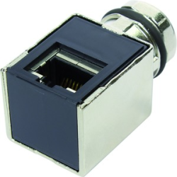 Adapter, M12 (4 pole, socket) to RJ45 (4 pole, socket), angled, 21033814401