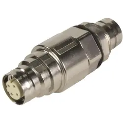 Adapter, M12 (8 pole, socket, X coded) to M12 (4 pole, socket, D coded), straight, 21033816404