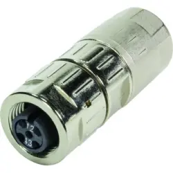 Jack, M12, 4 pole, IDC connection, screw locking, straight, 21033822400