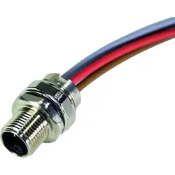 Panel plug, M12, 4 pole, screw locking, straight, 21035991505