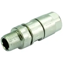 Plug, M12, 4 pole, crimp connection, screw locking, straight, 21038811405