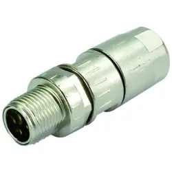 Plug, M12, 8 pole, crimp connection, screw locking, straight, 21038811805