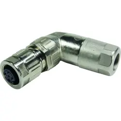 Jack, M12, 4 pole, crimp connection, screw locking, angled, 21038814405