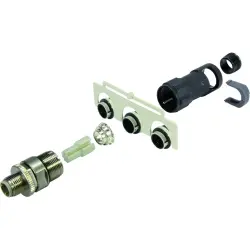 Plug, M12, 4 pole, crimp connection, screw locking, straight, 21038821411