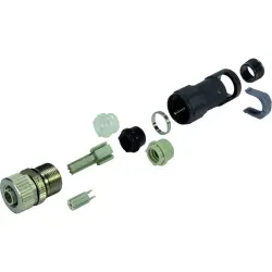Jack, M12, 4 pole, crimp connection, screw locking, straight, 21038822411