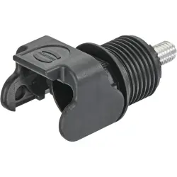 Screw-in housing, incl. pin contact with M6 bolt connection, black, 1500 V, 120 A, 09930011101