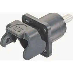 Surface mount housing, incl. pin contact with M6 bolt connection, black, 1500 V, 120 A, 09930011301