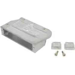 D-Sub connector housing, size: 4 (DC), straight 180°, angled 40°, zinc die casting, silver, 61030010021