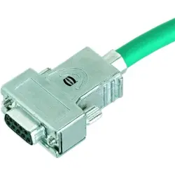 D-Sub connector housing, size: 3 (DB), straight 180°, angled 40°, zinc die casting, silver, 61030012017