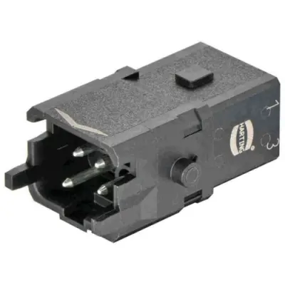Pin contact insert, 1A, 3 pole, crimp connection, with PE contact, 09100032606 - 1