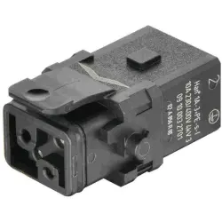Socket contact insert, 1A, 3 pole, crimp connection, with PE contact, 09100032701