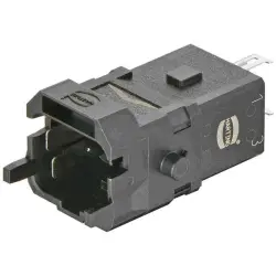 Pin contact insert, 1A, 3 pole, crimp connection, with PE contact, 09100033001