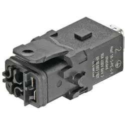 Socket contact insert, 1A, 3 pole, crimp connection, with PE contact, 09100033101
