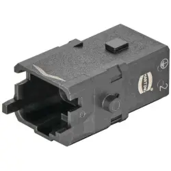 Pin contact insert, 1A, 3 pole, crimp connection, with PE contact, 09100033206