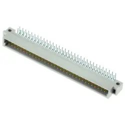 Male connector, type B, 64 pole, a-b, pitch 2.54 mm, solder pin, angled, 09021646921222