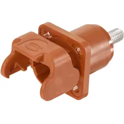 Surface mount housing, incl. pin contact with M6 bolt connection, red, 1500 V, 120 A, 09930011302