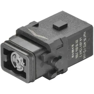 Socket contact insert, 1A, 4 pole, crimp connection, 09100043106 - 1