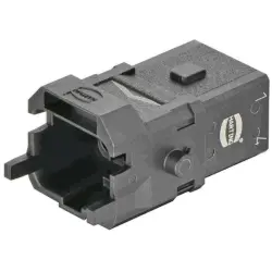Pin contact insert, 1A, 5 pole, crimp connection, with PE contact, 09100053001