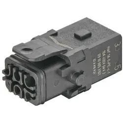 Socket contact insert, 1A, 5 pole, crimp connection, with PE contact, 09100053101