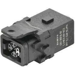 Socket contact insert, 1A, 4 pole, crimp connection, 09100083101