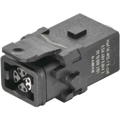 Socket contact insert, 1A, 4 pole, crimp connection, 09100083101 - 1