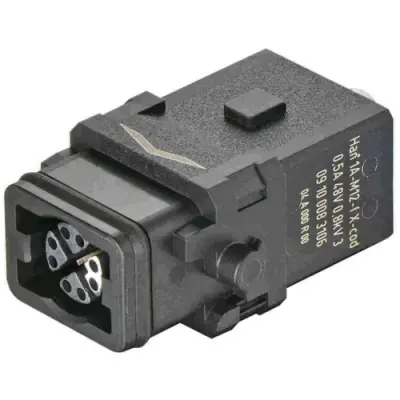 Socket contact insert, 1A, 4 pole, crimp connection, 09100083106 - 1