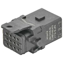 Socket contact insert, 1A, 12 pole, crimp connection, 09100123101