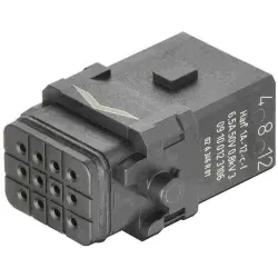 Socket contact insert, 1A, 12 pole, crimp connection, 09100123106